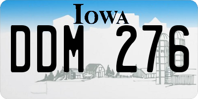 IA license plate DDM276