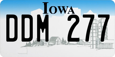 IA license plate DDM277