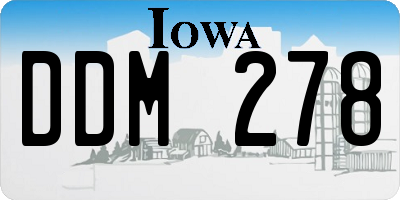 IA license plate DDM278