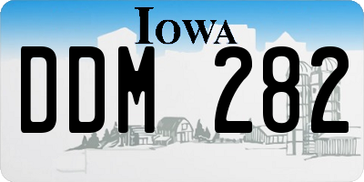 IA license plate DDM282
