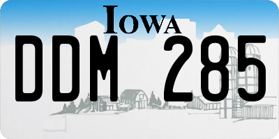 IA license plate DDM285