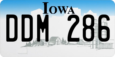 IA license plate DDM286