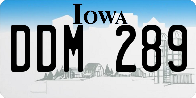 IA license plate DDM289