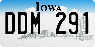 IA license plate DDM291
