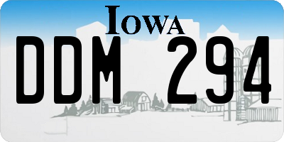 IA license plate DDM294
