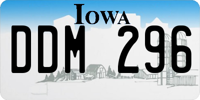 IA license plate DDM296