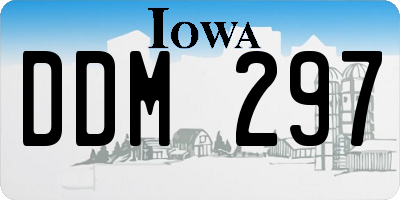 IA license plate DDM297