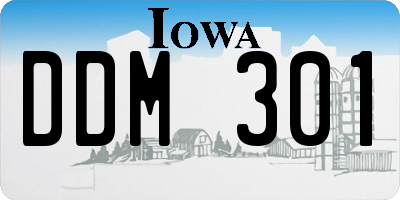 IA license plate DDM301