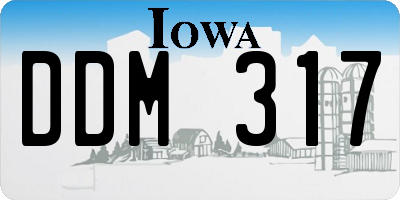 IA license plate DDM317