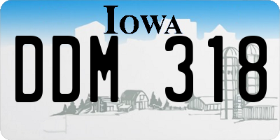IA license plate DDM318