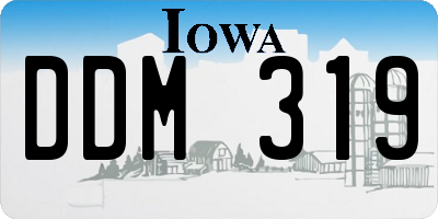 IA license plate DDM319