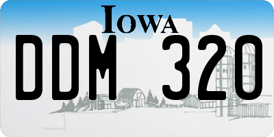 IA license plate DDM320