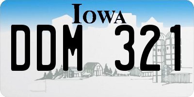 IA license plate DDM321
