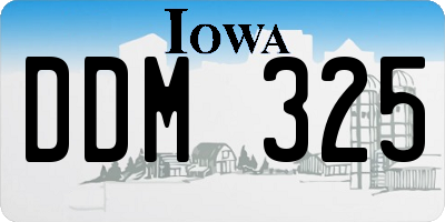 IA license plate DDM325