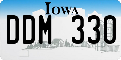 IA license plate DDM330