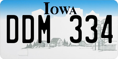 IA license plate DDM334