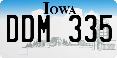 IA license plate DDM335