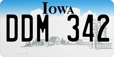 IA license plate DDM342
