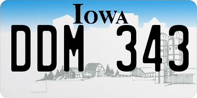 IA license plate DDM343