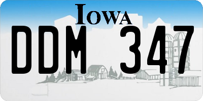 IA license plate DDM347