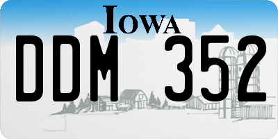 IA license plate DDM352