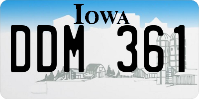 IA license plate DDM361