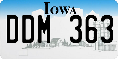 IA license plate DDM363