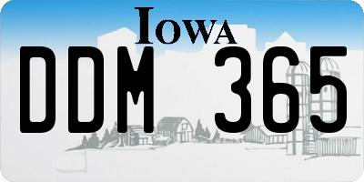IA license plate DDM365