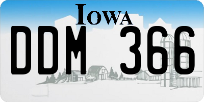 IA license plate DDM366