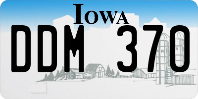 IA license plate DDM370