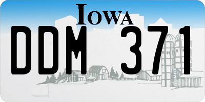 IA license plate DDM371