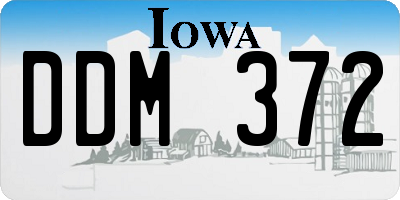 IA license plate DDM372