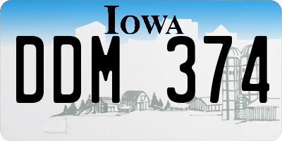 IA license plate DDM374