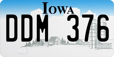 IA license plate DDM376