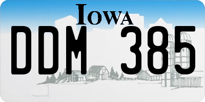 IA license plate DDM385