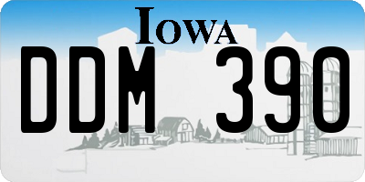 IA license plate DDM390