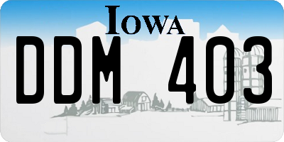 IA license plate DDM403