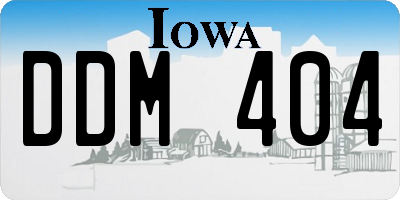IA license plate DDM404