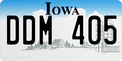 IA license plate DDM405