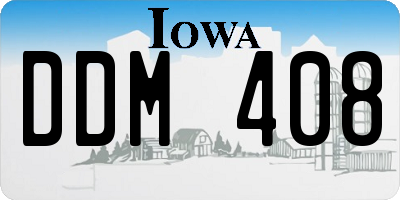 IA license plate DDM408