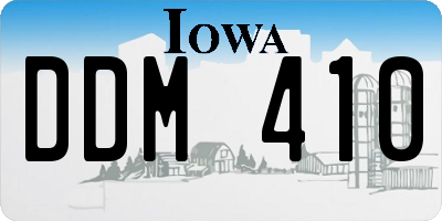 IA license plate DDM410