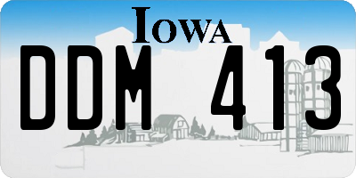 IA license plate DDM413