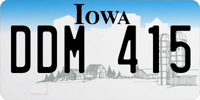 IA license plate DDM415