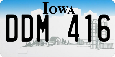 IA license plate DDM416