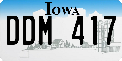 IA license plate DDM417