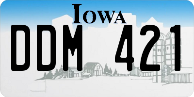 IA license plate DDM421