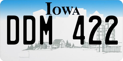 IA license plate DDM422
