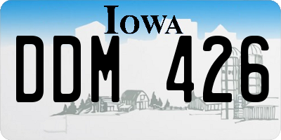 IA license plate DDM426