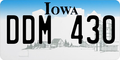 IA license plate DDM430