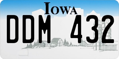 IA license plate DDM432